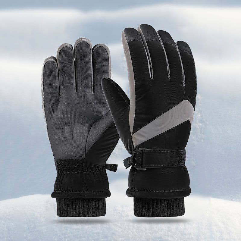 image-Syracuse Embossed Polyester Ski Gloves Winter Finger Gloves
