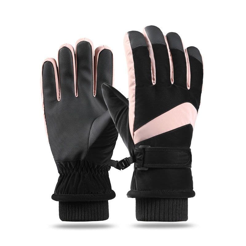image-Syracuse Embossed Polyester Ski Gloves Winter Finger Gloves