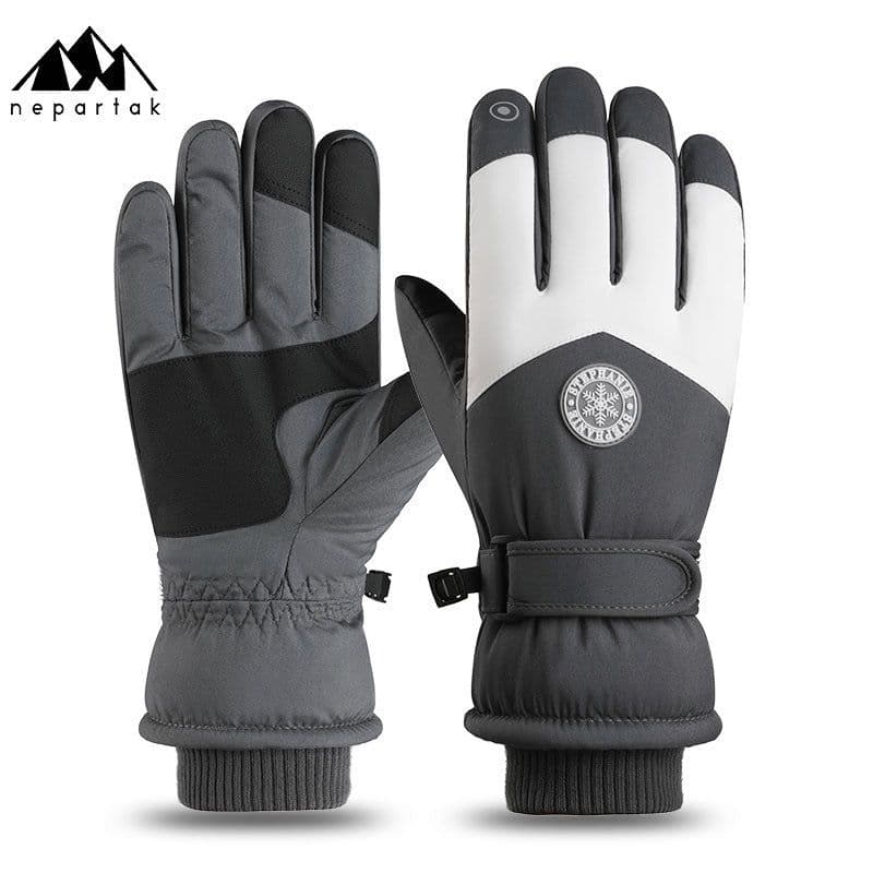 image-Syracuse Embossed Polyester Ski Gloves Winter Finger Gloves