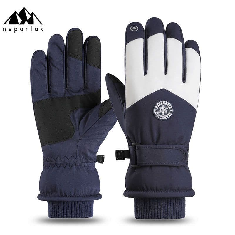 image-Syracuse Embossed Polyester Ski Gloves Winter Finger Gloves