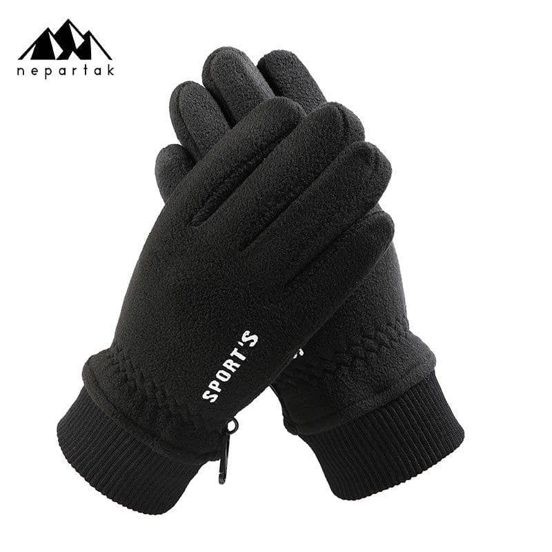 image-Syracuse Embossed Polyester Ski Gloves Winter Finger Gloves