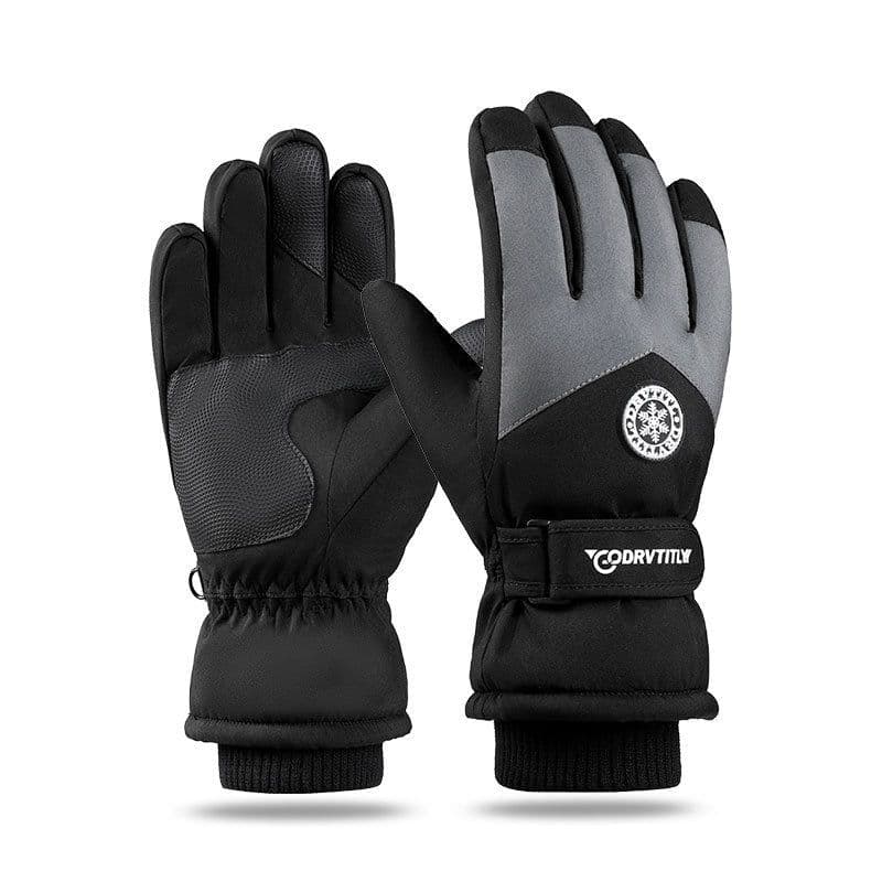 image-Syracuse Embossed Polyester Ski Gloves Winter Finger Gloves