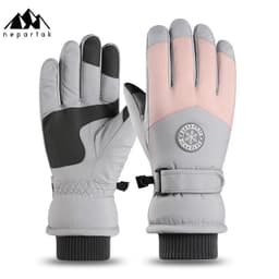 image-Syracuse Embossed Polyester Ski Gloves Winter Finger Gloves