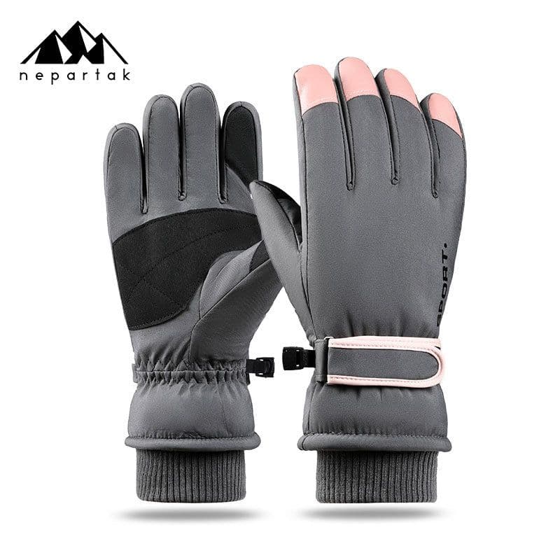 image-Syracuse Embossed Polyester Ski Gloves Winter Finger Gloves