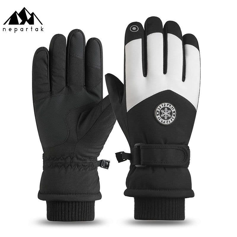 image-Syracuse Embossed Polyester Ski Gloves Winter Finger Gloves