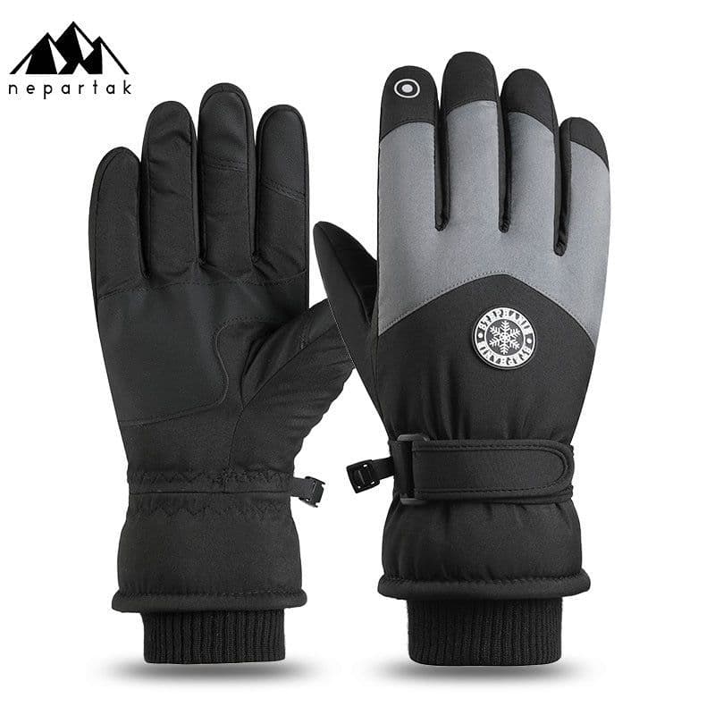 image-Syracuse Embossed Polyester Ski Gloves Winter Finger Gloves