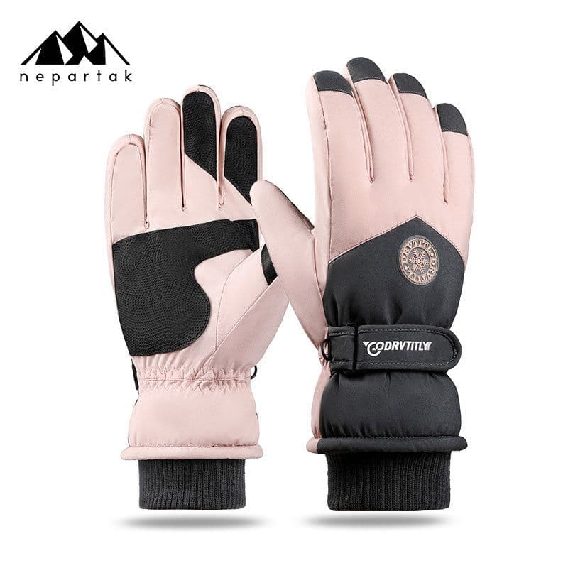 image-Syracuse Embossed Polyester Ski Gloves Winter Finger Gloves
