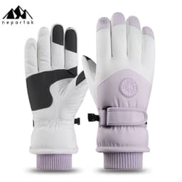 image-Syracuse Embossed Polyester Ski Gloves Winter Finger Gloves
