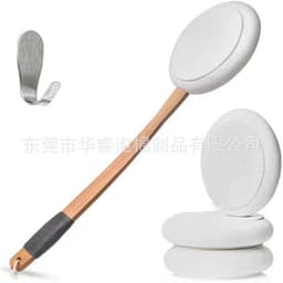 image-Hua Rui EVA Bath Polishing Brush with Beech Handle - White