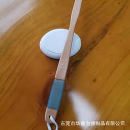 image-Hua Rui EVA Bath Polishing Brush with Beech Handle - White