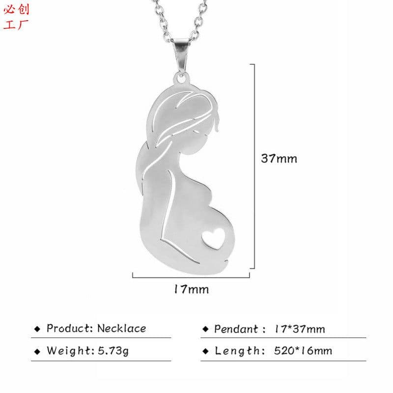 image-Stainless Steel Cartoon Character Necklace for Women - Gold