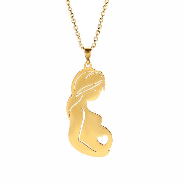 image-Stainless Steel Cartoon Character Necklace for Women - Gold