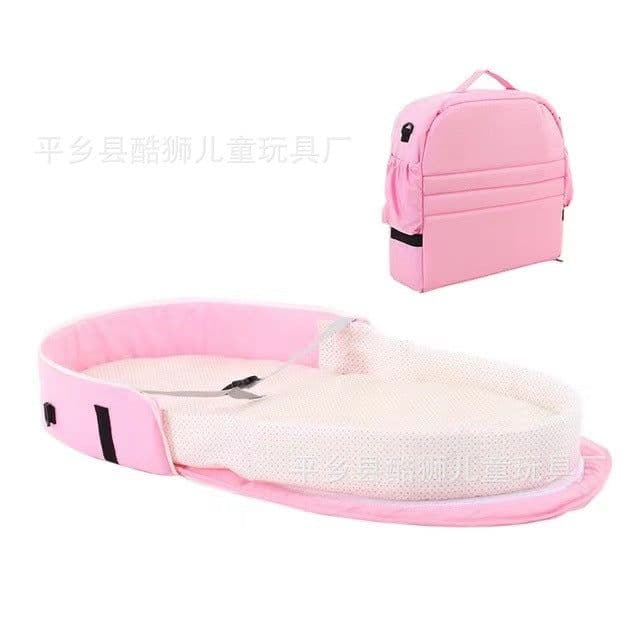 image-Portable Baby Travel Crib with Mosquito Net - Foldable Bed in Bed