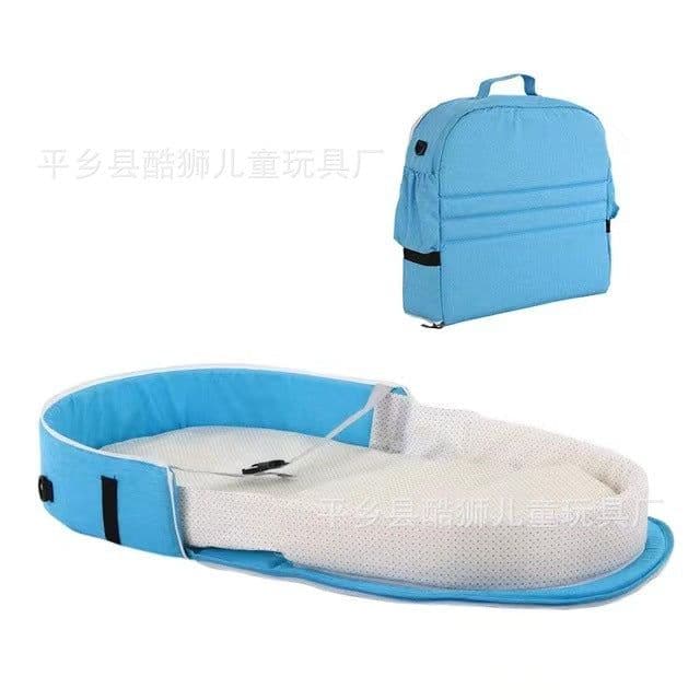 image-Portable Baby Travel Crib with Mosquito Net - Foldable Bed in Bed