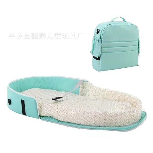 image-Portable Baby Travel Crib with Mosquito Net - Foldable Bed in Bed
