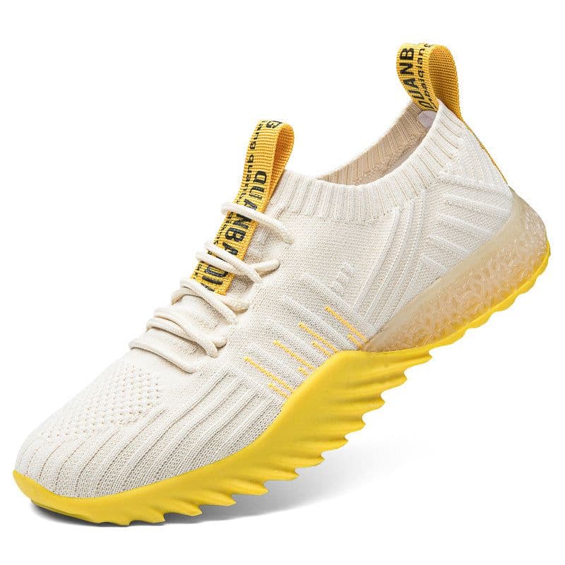 image-Women's Mesh Walking Shoes Mid Heel Round Toe Sneakers