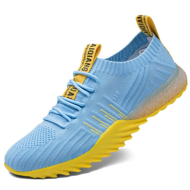 image-Women's Mesh Walking Shoes Mid Heel Round Toe Sneakers
