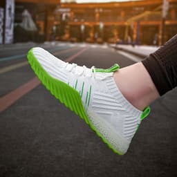 image-Women's Mesh Walking Shoes Mid Heel Round Toe Sneakers