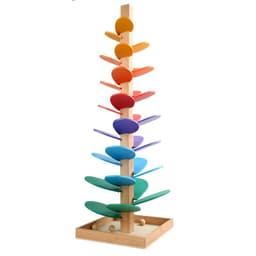 image-Love Baby Music Rainbow Wooden Ball Track Tree Building Blocks Toy