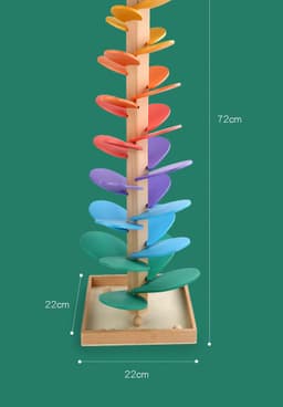 image-Love Baby Music Rainbow Wooden Ball Track Tree Building Blocks Toy