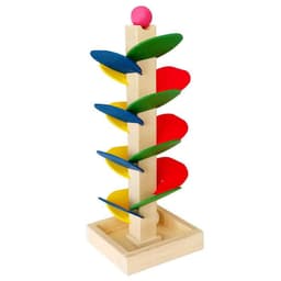 image-Montessori Wooden Marble Track Building Blocks Educational Toy