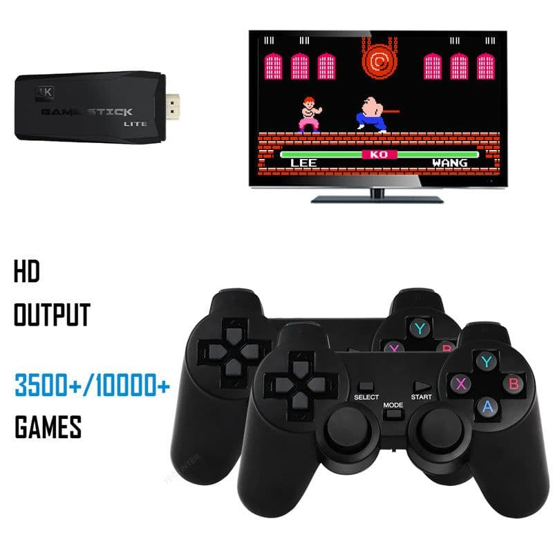 image-M8 2.4G Wireless TV Game Console HDMI Dual Controller 32GB