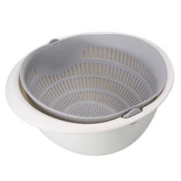 image-Kaixinbao Double Layer Fruit Vegetable Drain Basket 23x10.5cm