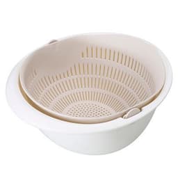 image-Kaixinbao Double Layer Fruit Vegetable Drain Basket 23x10.5cm