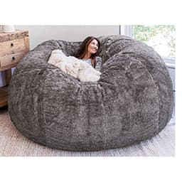 image-Faux Fur Bean Bag Sofa Chair 180x80cm with Foam Filling
