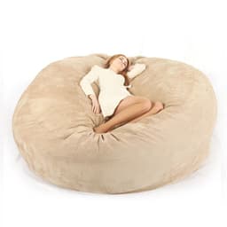 image-Faux Fur Bean Bag Sofa Chair 180x80cm with Foam Filling