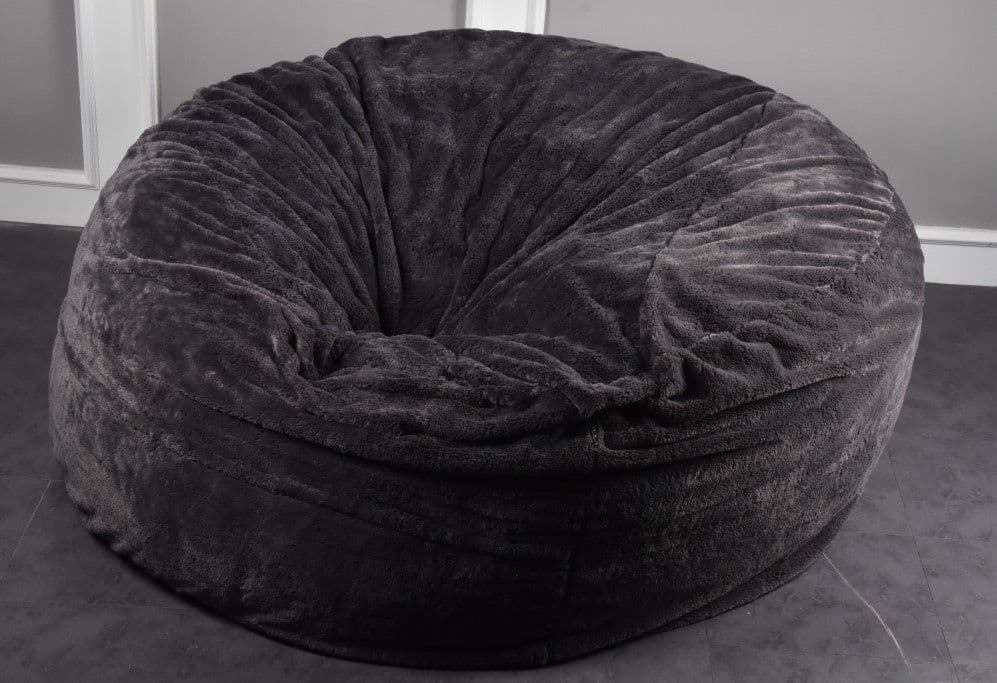 image-Faux Fur Bean Bag Sofa Chair 180x80cm with Foam Filling