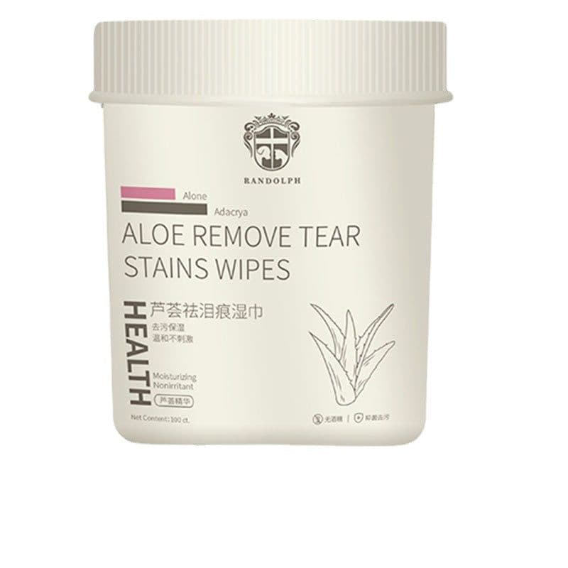 image-Pet Eye Wipes for Cats and Dogs - Non-Woven Aloe Vera Cleaning