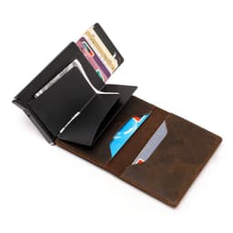 image-Genuine Leather Wallet with Card Holder - RFID Blocking Bifold