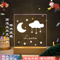 image-3D Night Light Christmas Gift Children's Cartoon Holiday Lamp