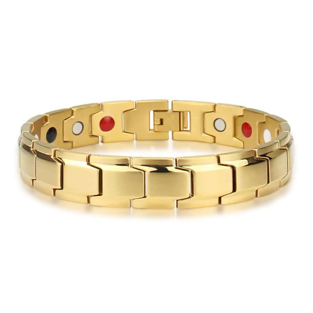 image-Magnetic Therapy Bracelet Detachable Metal Unisex Health Jewelry