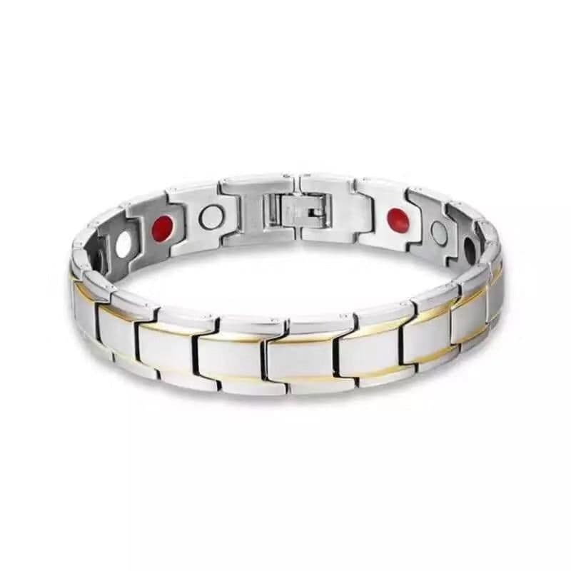 image-Magnetic Therapy Bracelet Detachable Metal Unisex Health Jewelry