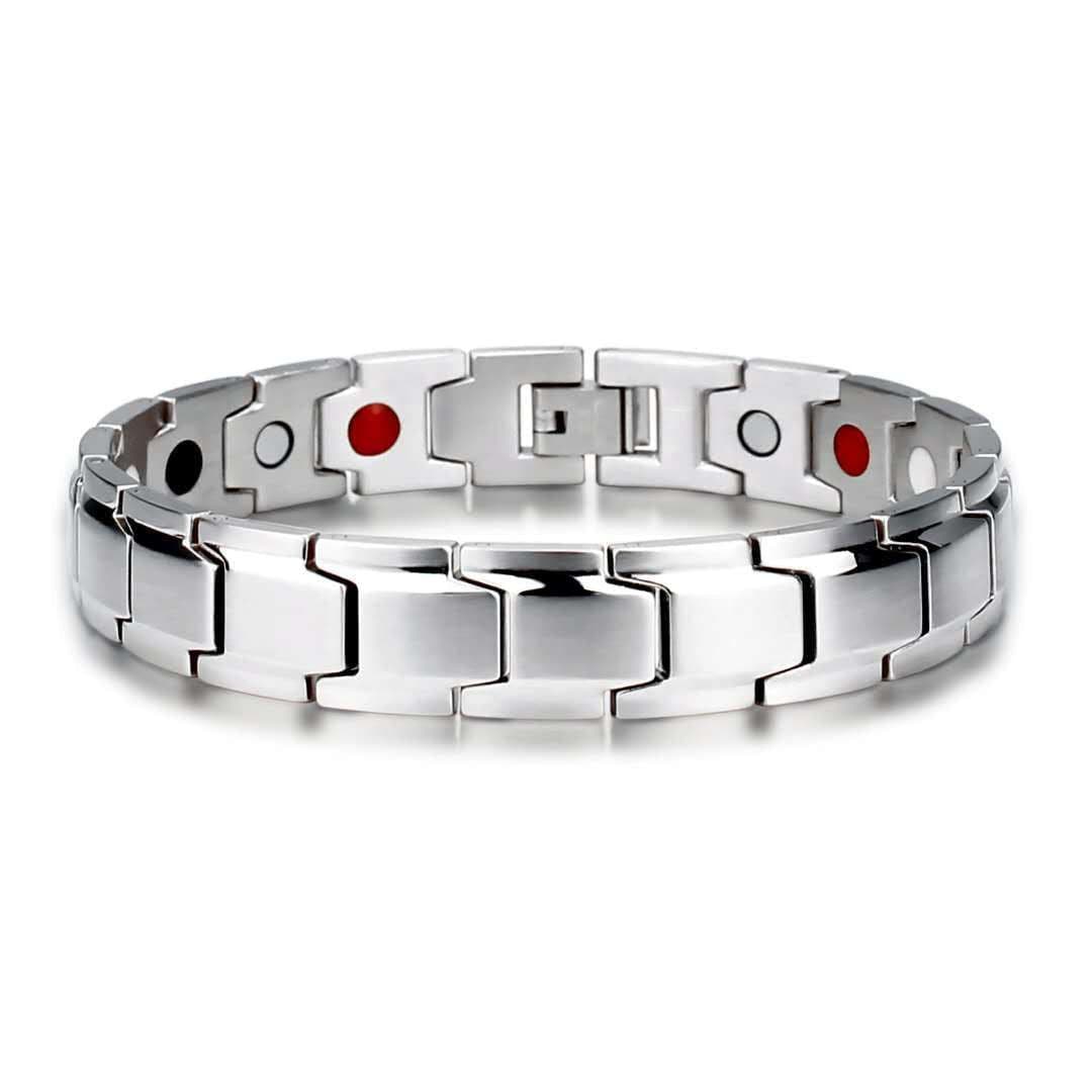 image-Magnetic Therapy Bracelet Detachable Metal Unisex Health Jewelry