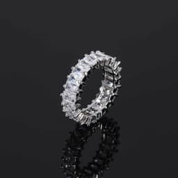 image-European Hip-Hop 6mm T-Square Zircon Ring Gold Plated Unisex
