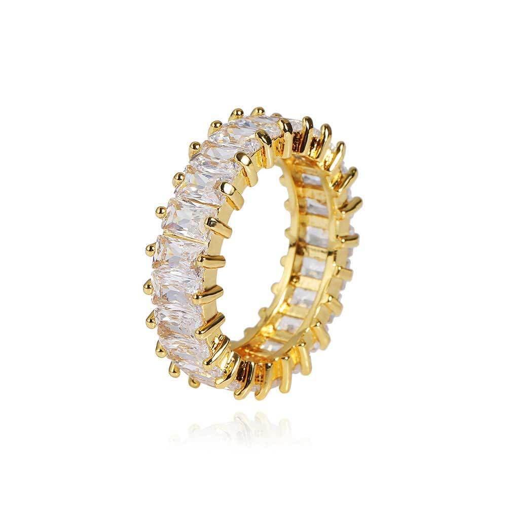image-European Hip-Hop 6mm T-Square Zircon Ring Gold Plated Unisex