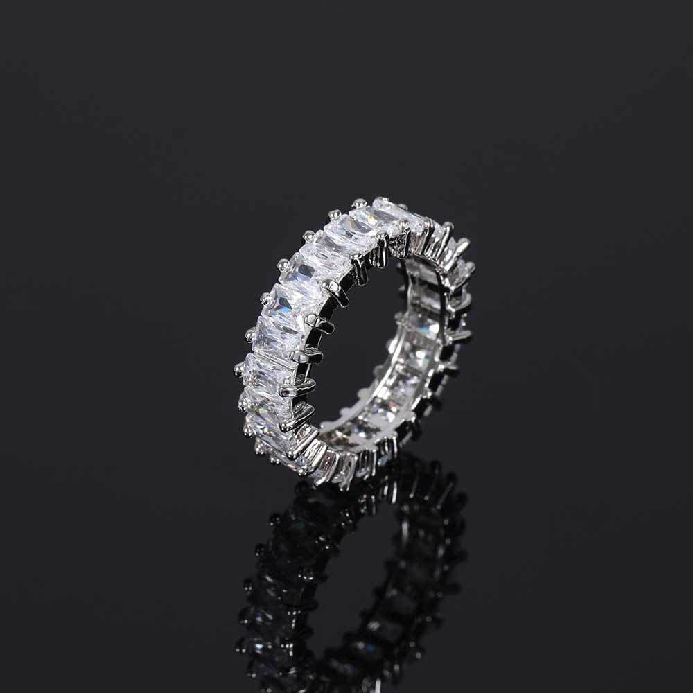 image-European Hip-Hop 6mm T-Square Zircon Ring Gold Plated Unisex