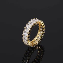 image-European Hip-Hop 6mm T-Square Zircon Ring Gold Plated Unisex