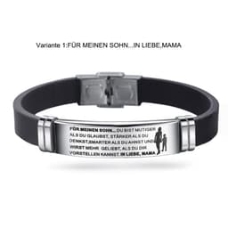 image-Für meine Tochter Stainless Steel Silicone Bracelet