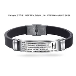 image-Für meine Tochter Stainless Steel Silicone Bracelet