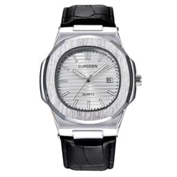 image-CURDDEN Men's Fashion Watch 45mm Round Dial Black Gold Quartz