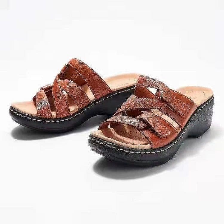 image-Women's Platform High Heel Casual Beach Sandals Slippers