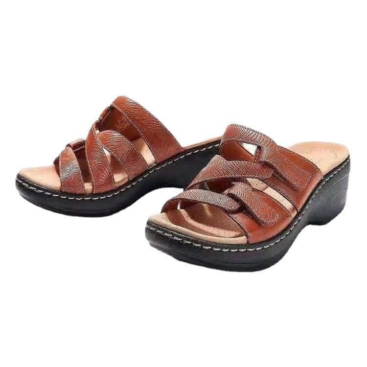 image-Women's Platform High Heel Casual Beach Sandals Slippers