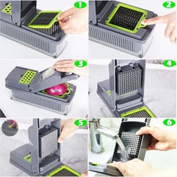 image-Multifunctional Vegetable Chopper Dicer Slicer Grater Cutter