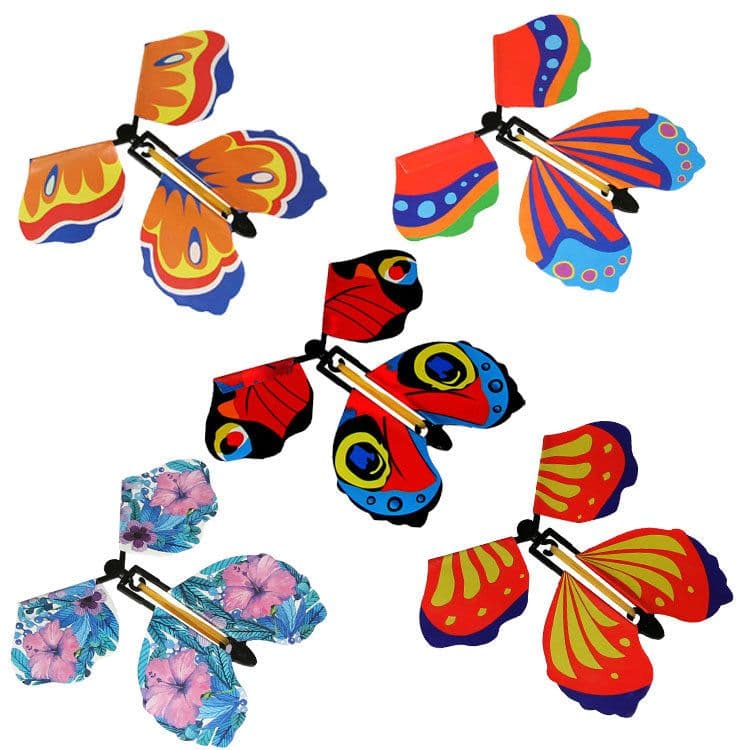image-Magic Flying Butterfly Toy Elastic Props for Children