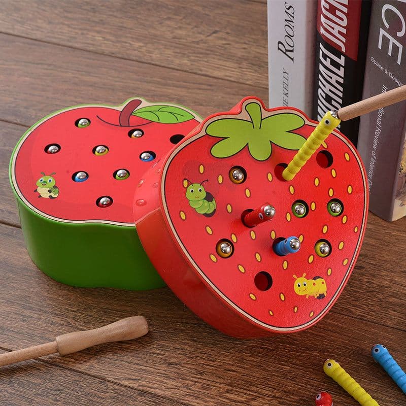 image-Chi Tong Magnetic Bug Catching Game Wooden Educational Toy Ages 4-6