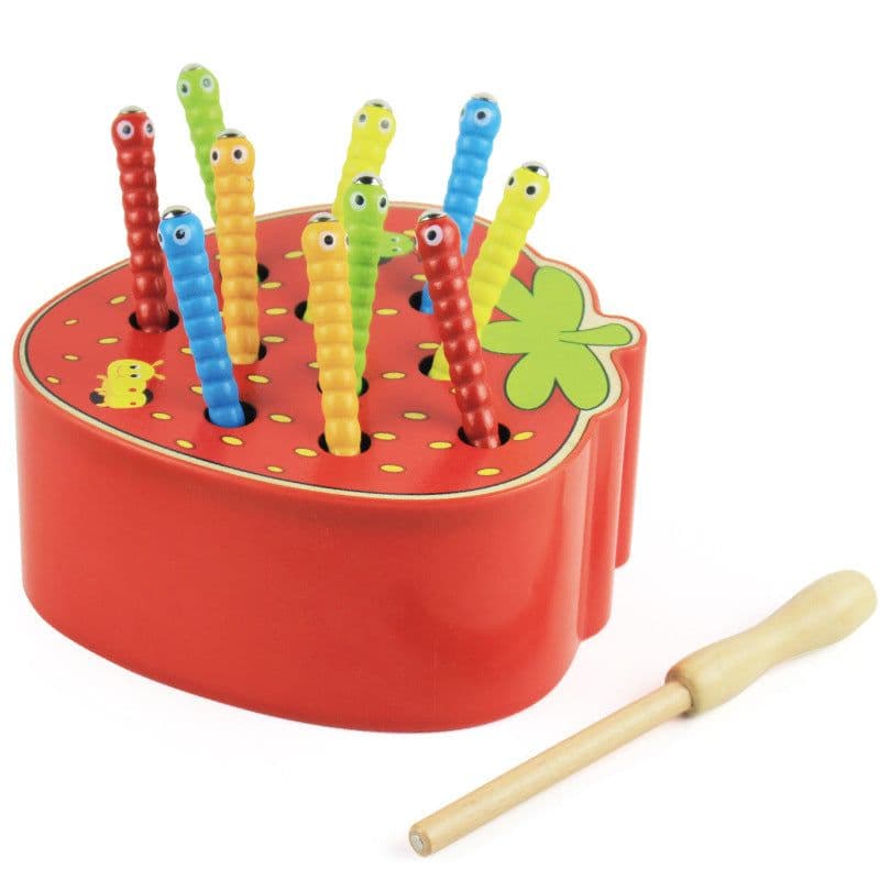 image-Chi Tong Magnetic Bug Catching Game Wooden Educational Toy Ages 4-6
